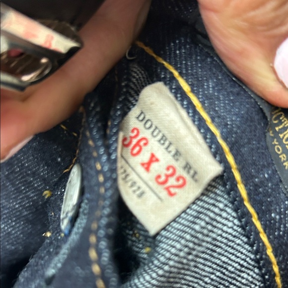 Ralph Lauren Double RL Indigo Relaxed Jeans 16% wool cotton straight leg - Picture 16 of 16